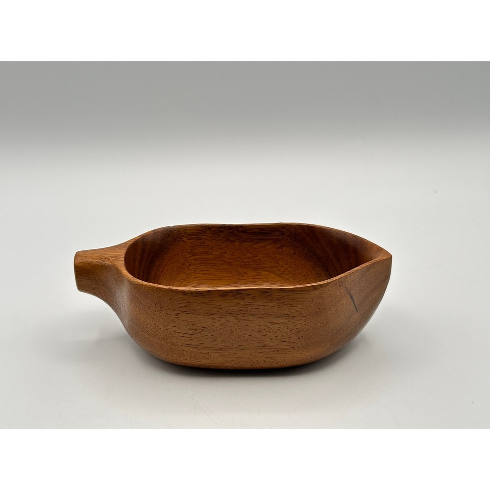 Vintage Blair Hawaii Monkey Pod Wood Bowl Signed Hand Carved Small Nut Dish